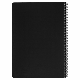 Тетрадь А4 120 л. BRAUBERG "Metropolis", спираль пластиковая, клетка, обложка пластик, ЧЕРНЫЙ, 404740