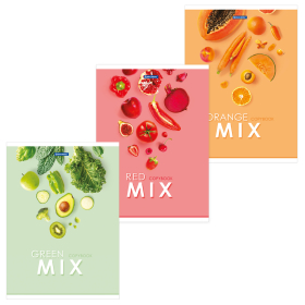 Тетрадь А4, 80 л., BRAUBERG, скоба, клетка, обложка картон, "Mix", 404046