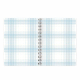 Тетрадь А4, 96 л., BRAUBERG, гребень, клетка, глянцевый лак, "Dark", 404060