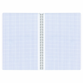 Тетрадь А4, 96 л., BRAUBERG, гребень, клетка, TWIN-лак, "Карпы Кои" (микс в спайке), 405313