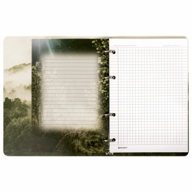 Тетрадь на кольцах А5 160х212 мм, 120 листов, картон, матовая ламинация, клетка, BRAUBERG, "Nature", 404728