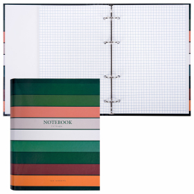 Тетрадь на кольцах А5 175х215 мм, 120 листов, твердый картон, клетка, BRAUBERG, "Classic", 404718