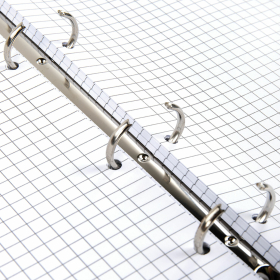 Тетрадь на кольцах А5 (180х220 мм), 80 листов, под кожу, клетка, BRAUBERG VISTA, Pomegranate, 112126