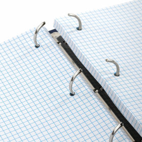 Тетрадь на кольцах БОЛЬШАЯ А4 (210х305 мм), 100 листов, твердый картон, клетка, BRAUBERG, Dark, 404101