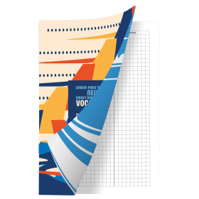 Тетрадь-словарь для записи иностранных слов, А5, 60 л., КОЖЗАМ, сшивка, клетка, "Travel", BRAUBERG, 404037