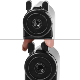 Точилка механическая BRAUBERG "JET", металлический механизм, корпус черный, 229566