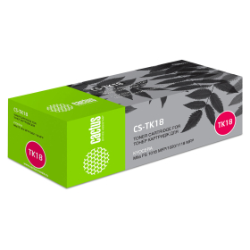 Тонер-картридж CACTUS (CS-TK18) для KYOCERA FS-1020/1018/1118, ресурс 7200 стр.