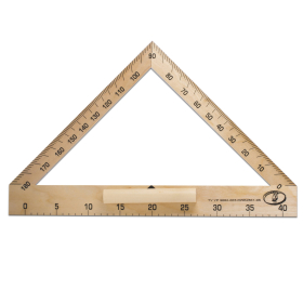 Транспортир для классной доски (транспортир классный), деревянный 40 см, 180 градусов, МОЖГА, С176