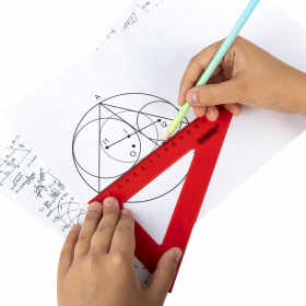 Треугольник пластиковый 30х18 см, ПИФАГОР, ассорти, 210794