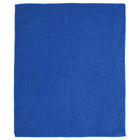 Тряпки для мытья пола, КОМПЛЕКТ 3 шт., ПЛОТНАЯ микрофибра, 50х60 см, синие, 260 г/м2, ЛЮБАША "ПЛЮС", 603944