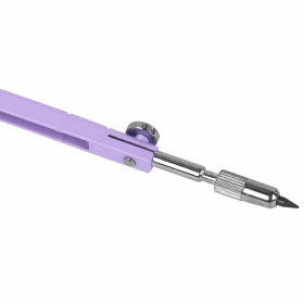 Циркуль BRAUBERG GEOMETRY, 120 мм, пастельно-фиолетовый цвет, защитный колпачок, пластиковый пенал, 210698