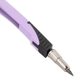 Циркуль с защитным колпачком BRAUBERG "ULTRA", 135 мм, лавандовый, блистер, 210819