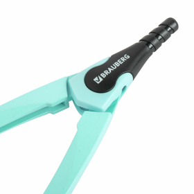 Циркуль с защитным колпачком BRAUBERG "ULTRA", 135 мм, мятный, блистер, 210820