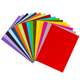 Цветная бумага А4 ТОНИРОВАННАЯ В МАССЕ, 160 листов, 16 цветов, 80 г/м2, BRAUBERG, 115089