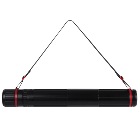 Тубус для чертежей телескопический, диаметр 9 см, 70-110 см, А0, черный, на ремне, ПТ11