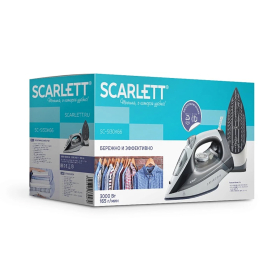 Утюг SCARLETT SC–SI30K66, 3000 Вт, керамическое покрытие, паровой удар, антинакипь, самоочистка, серый, SC-SI30K66