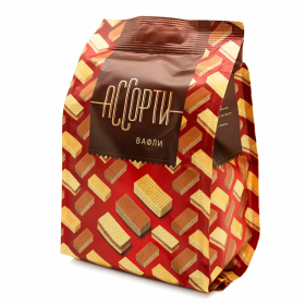 Вафли CONFASHION, ассорти вкусов: крем-брюле, кофе с молоком, халва, 250 г, УТ-00031159