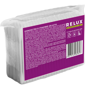 Ватные палочки 200 шт., RELUX, пакет, 1207