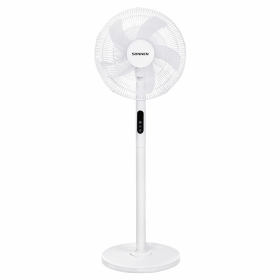 Вентилятор напольный LCD дисплей, пульт ДУ SONNEN FS40-A999, 50 Вт, 3 режима, белый, 455735