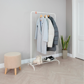 Вешалка для плечиков "Радуга-1", 1500х820х390 мм, металл, белая, ВНП 298 Б