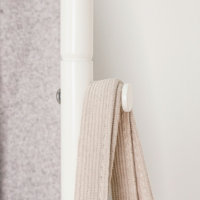 Вешалка для плечиков "Валенсия-32М", 1620х915х300 мм, 2 полки, передвижная, металл, белая, ВГВ32М Б