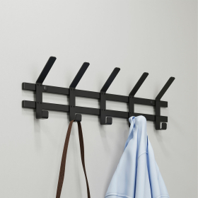 Вешалка настенная "Торонто-5", 168х580х85 мм, 5 крючков, металл, черная, ВНТ5 Ч