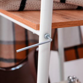 Вешалка-стеллаж "Скандинавия-1", 1470х1100х385 мм, 5 полок, металл/ЛДСП, белая/дуб, ГСС1 Б