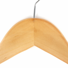 Вешалки-плечики, размер 48-50, КОМПЛЕКТ 5 шт., деревянная, перекладина, цвет сосна, ЛЮБАША Эконом, 604895