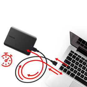 Внешний жесткий диск TOSHIBA Canvio Basics 1 TB, 2,5", USB 3.2, черный, HDTB510EK3AA