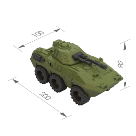 Военная машина игрушечная БМП "Скорпион", пластиковая, 20x10x9 см, НОРДПЛАСТ, 250