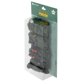Военные машины игрушечные в наборе, пластиковые, 4 шт., 7x14x30 см, НОРДПЛАСТ, 349/1