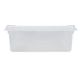 Ящик-контейнер 23 л с КРЫШКОЙ НА ЗАЩЕЛКАХ "ПРОФИ", 18х50х39 см, штабелируемый, ПРОЧНЫЙ, прозрачный, 437940000