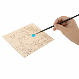 Заготовки деревянные для выжигания "Сказочные мотивы", 5 шт., 10 рисунков, 15х15 см, BRAUBERG HOBBY, 665306