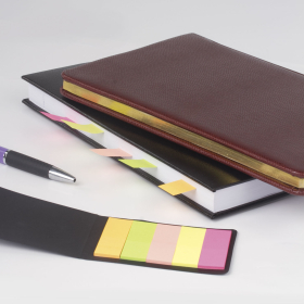 Закладки клейкие неоновые BRAUBERG бумажные, 45х15 мм, 100 штук (5 цветов х 20 листов), в картонной книжке, 122734