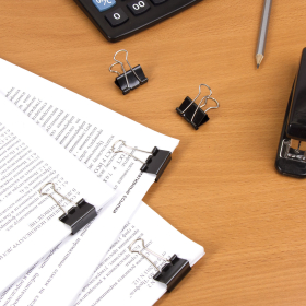 Зажимы для бумаг ОФИСНАЯ ПЛАНЕТА, КОМПЛЕКТ 12 шт., 25 мм, на 100 листов, черные, картонная коробка, 221999