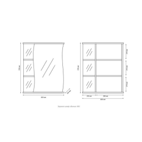 Зеркало-шкаф для ванной комнаты 