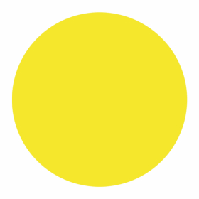 Знак безопасности "Желтый круг на двери", КОМПЛЕКТ 5 шт., диаметр 150 мм, пленка самоклеящаяся, И 16, И16